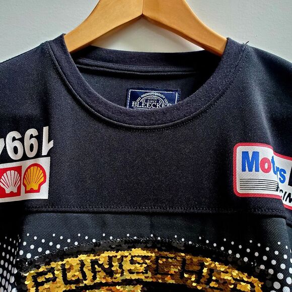 Bleecker & Mercer Jersey Audi Racing Stallion Streetwear Black/White/Red EUC - Picture 6 of 12